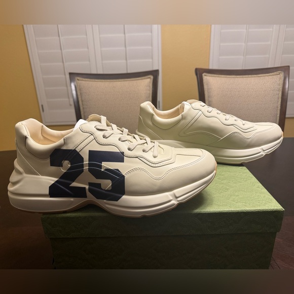 New Gucci Rhyton Logo Sneaker Shoes UK 13 / US 13.5 - Picture 3 of 16